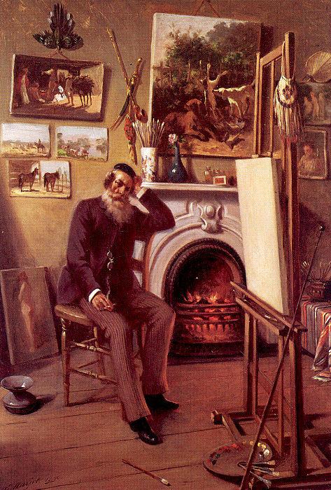 Self-Portrait in the Artist's Studio, Narjot, Ernest